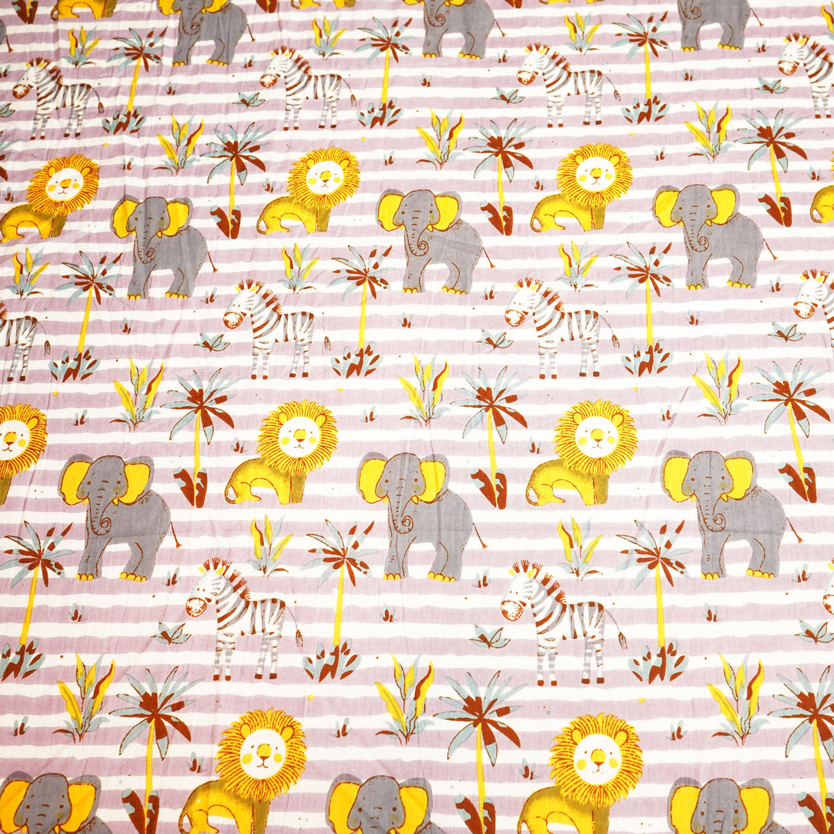 Purple Kids Print Cotton Fabric MFL-23704