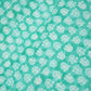 Sea Green Floral Print Cotton Fabric MFL-23706