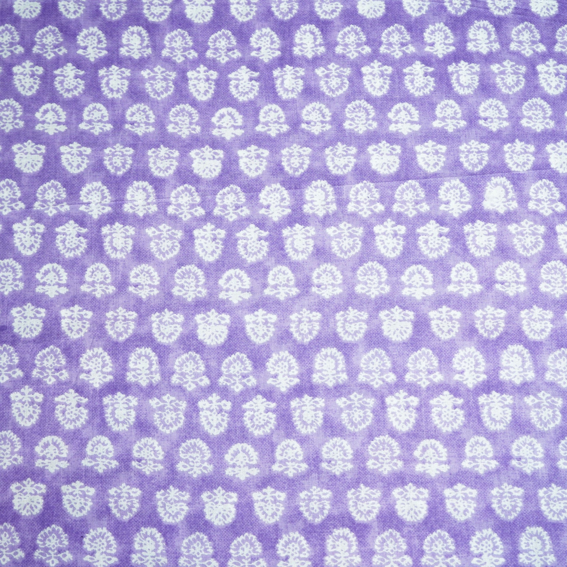 Purple Floral Print Cotton Fabric MFL-23707