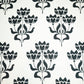 White & Black Tropical Print Cotton Fabric MFL-23730
