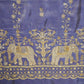 Purple Cutdana & Pearl Zari Embroidery Tissue Fabric AF-23744