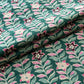Green Floral Foil Print Cotton Fabric PB-23758