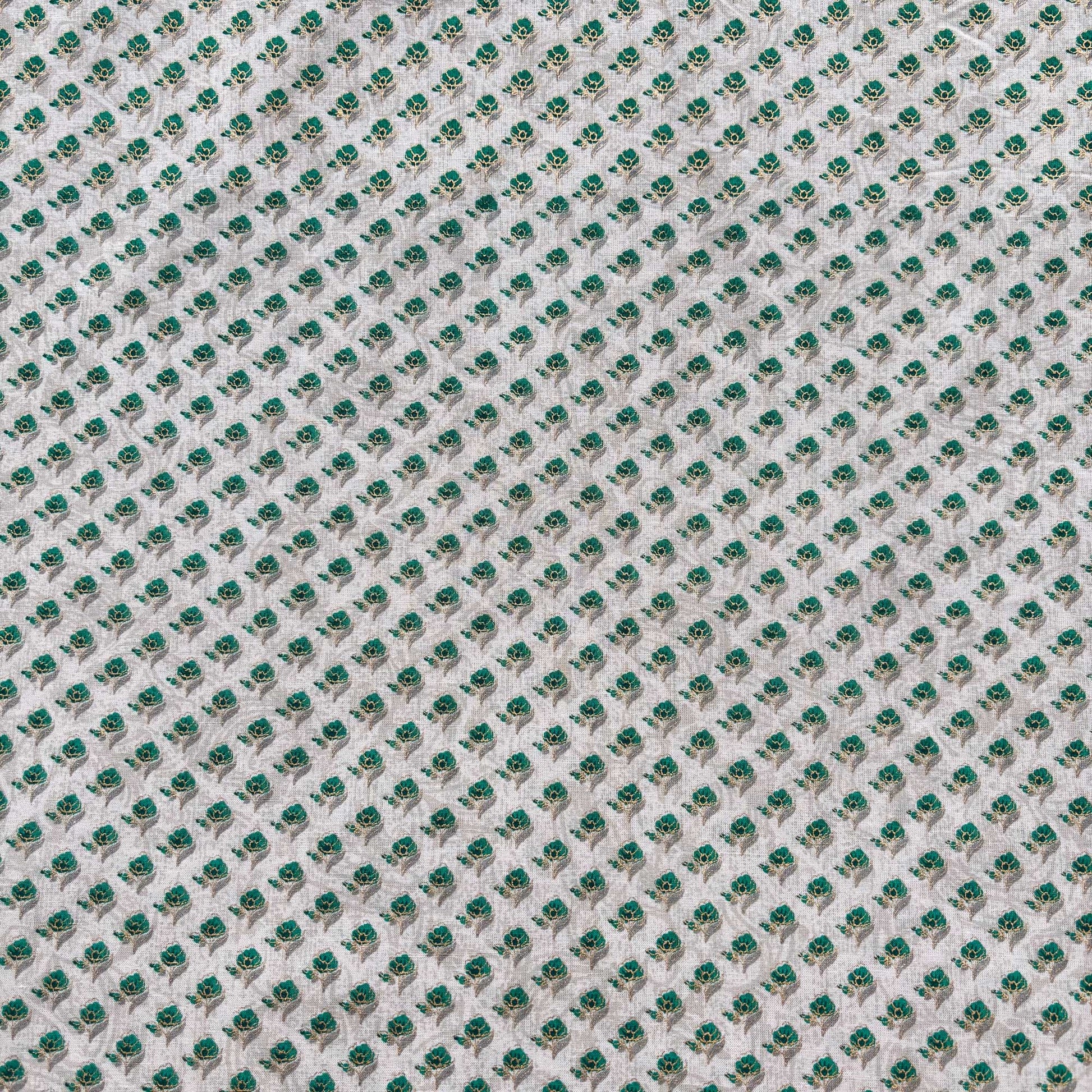Grey Foil Print Cotton Fabric PB-23760