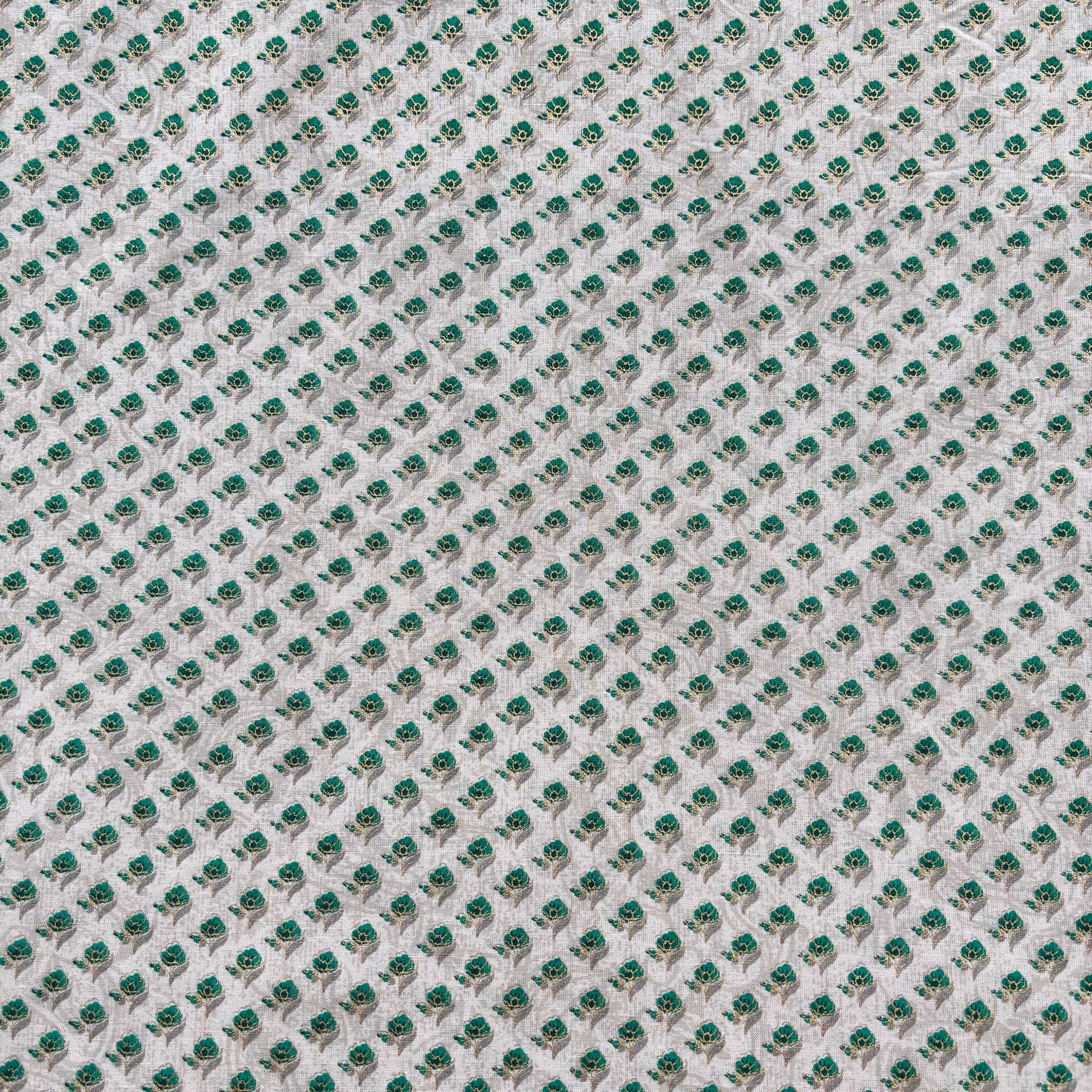 Grey Foil Print Cotton Fabric PB-23760