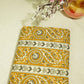 Mustard Floral Foil Print Cotton Fabric PB-23769