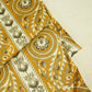Mustard Floral Foil Print Cotton Fabric PB-23769