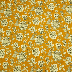Mustard Foil Print Cotton Fabric PB-23770