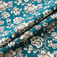 Green Floral Foil Print Cotton Fabric PB-23771