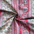 Red Floral Foil Print Cotton Fabric PB-23774