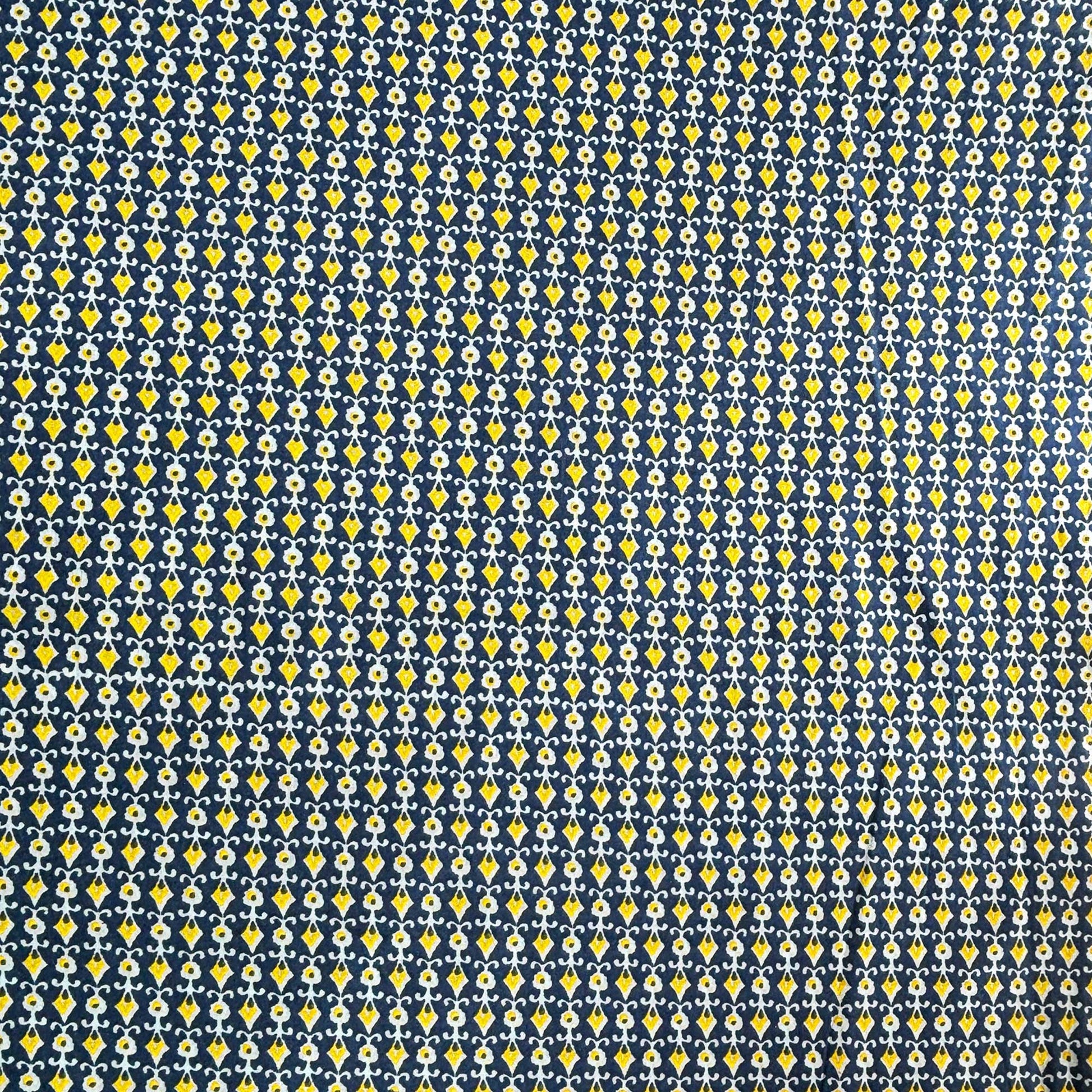 Blue Geometrical Print Cotton Fabric PB-23778