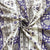 Purple Floral Foil Print Cotton Fabric PB-23782