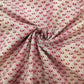 Pink Floral Print Lurex Cotton Fabric PB-23794