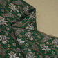 Dark Green Floral Pintuck Cotton Fabric PB-23803