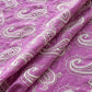 Purple Paisley Schiffli Embroidery Cotton Linen Fabric DVT-23808