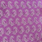 Purple Paisley Schiffli Embroidery Cotton Linen Fabric DVT-23808