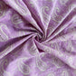 Lilac Paisley Schiffli Embroidery Cotton Linen Fabric DVT-23810