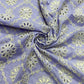 Lavender Schiffli Embroidery Cotton Fabric DVT-23814