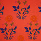 Peach Handblock Print Cotton Fabric 894 RI-23824