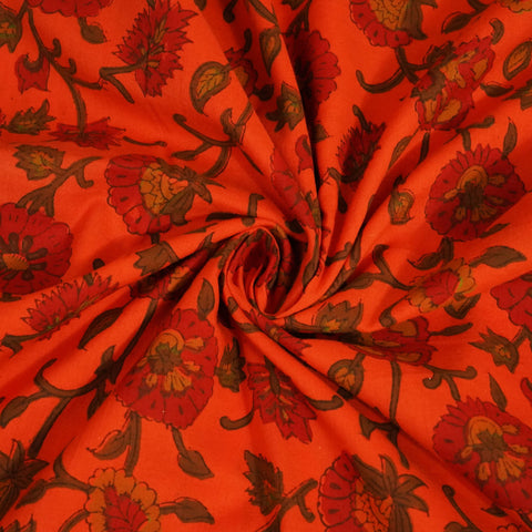 Red Handblock Print Cotton Fabric 894 RI-23830