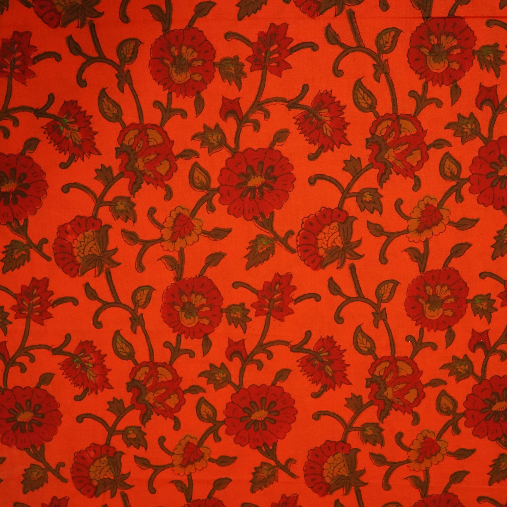Red Handblock Print Cotton Fabric 894 RI-23830