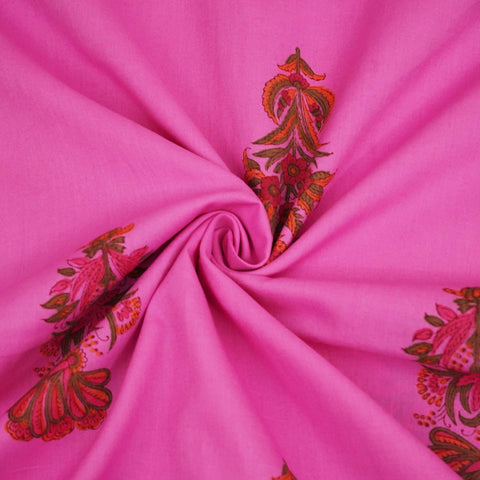 Purple Handblock Print Cotton Fabric 894 RI-23831