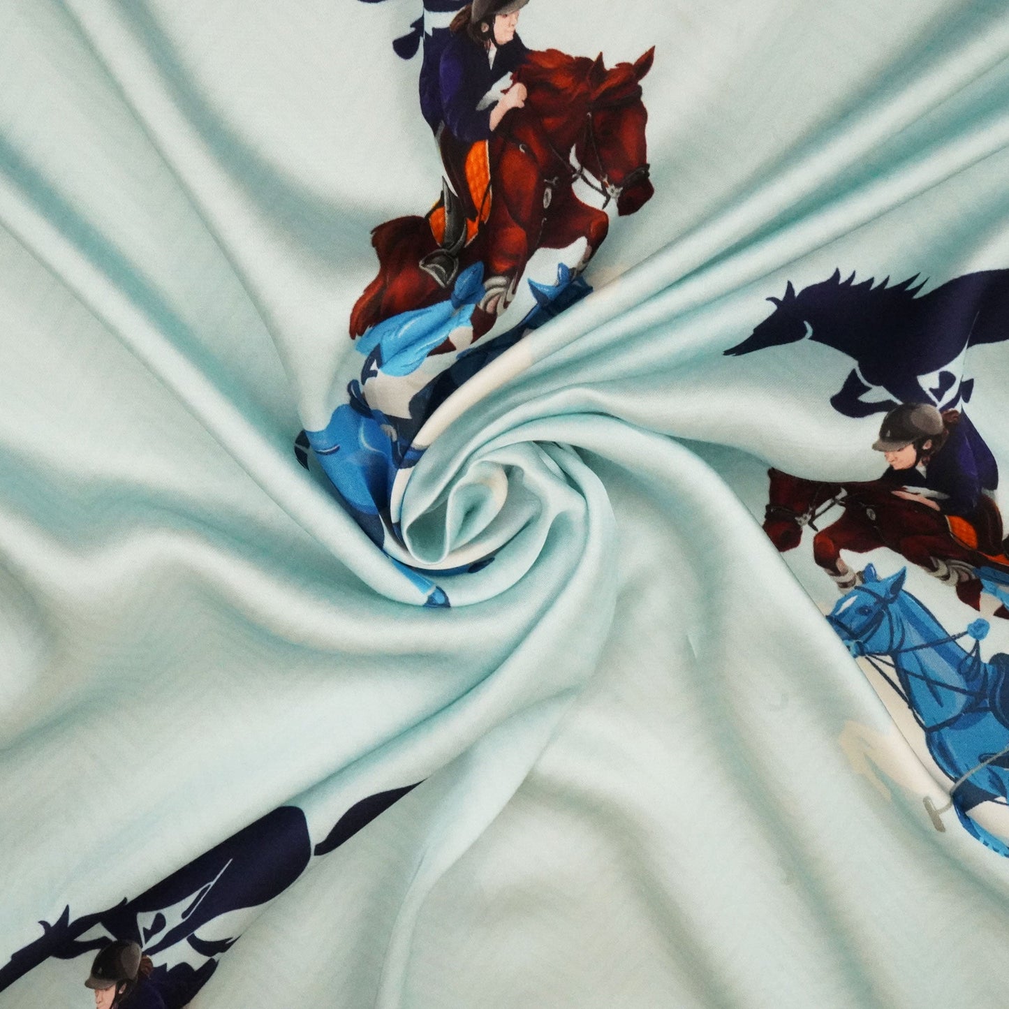 Sky Blue Bemberg Modal Satin Fabric MTF-23835