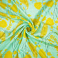 Green Floral Print Crepe Fabric MTF-23838