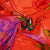 Red & Purple Floral Print Crepe Fabric MTF-23839