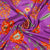 Purple Floral Print Crepe Fabric MTF-23841