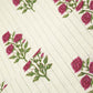 Off White & Pink floral Print Cotton Jacquard Fabric SCF-23845