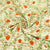 Off White & Orange floral Print Cotton Jacquard Fabric SCF-23850