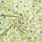 Off White & Sky Blue floral Print Cotton Jacquard Fabric SCF-23854