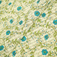 Off White & Sky Blue floral Print Cotton Jacquard Fabric SCF-23854