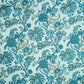 Sky Blue Floral Foil Print Cotton Fabric SCF-23859