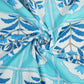 Blue Floral Print Cotton Fabric SCF-23870