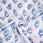 Blue Floral Print Cotton Fabric SCF-23871