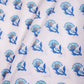 Blue Floral Print Cotton Fabric SCF-23871