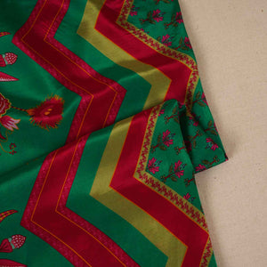 Green Floral Print Crepe Fabric MT-28239 - TradeUNO