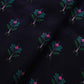 Navy Blue Floral Print Crepe Fabric MT-28240