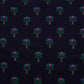 Navy Blue Floral Print Crepe Fabric MT-28240