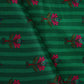 Green Strips Floral Print Crepe Fabric MT-28241