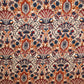 Beige & Blue Bagru Print Cotton Satin Fabric SCF-24192