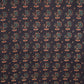 Navy Blue Floral Bagru Print Cotton Satin Fabric SCF-24194