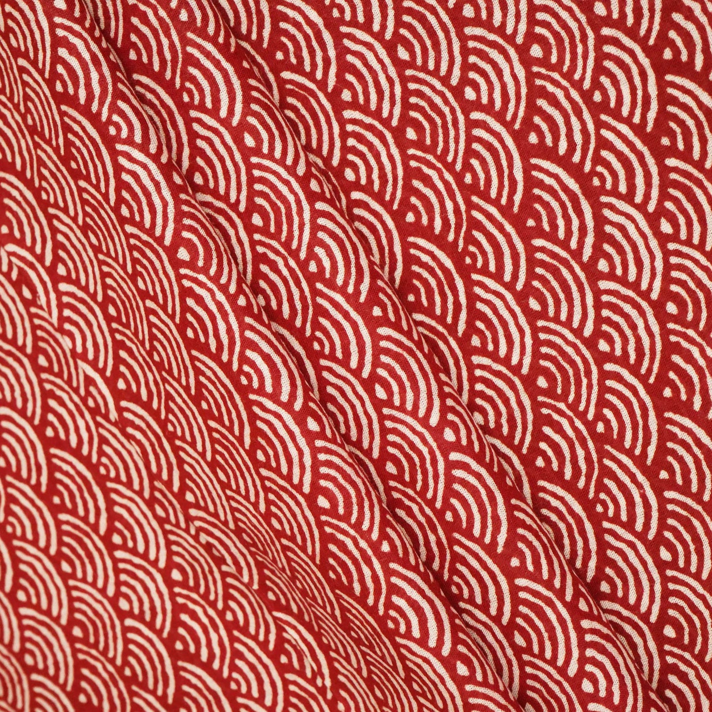 Red Bagru Print Cotton Fabric SCF-24202