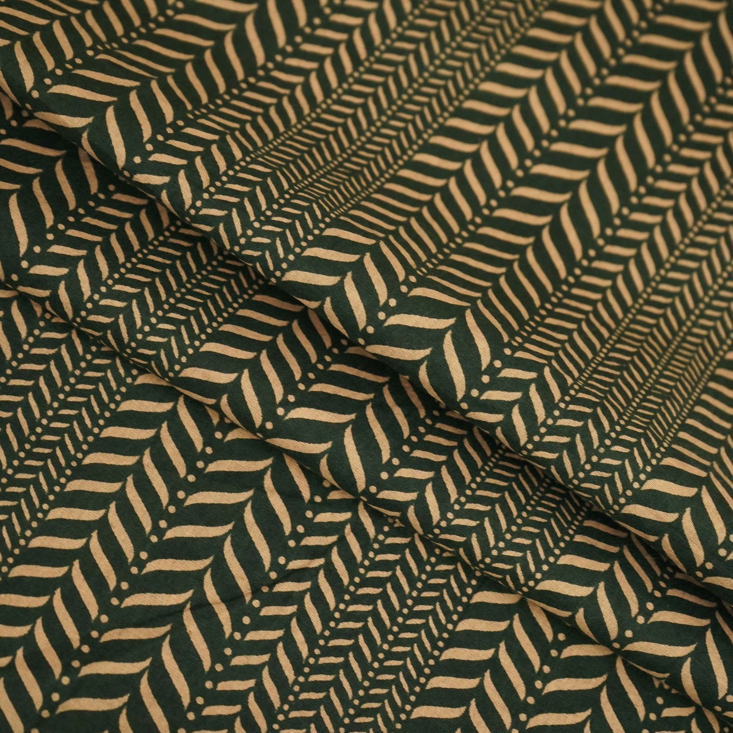 Green Bagru Print Cotton Fabric SCF-24206