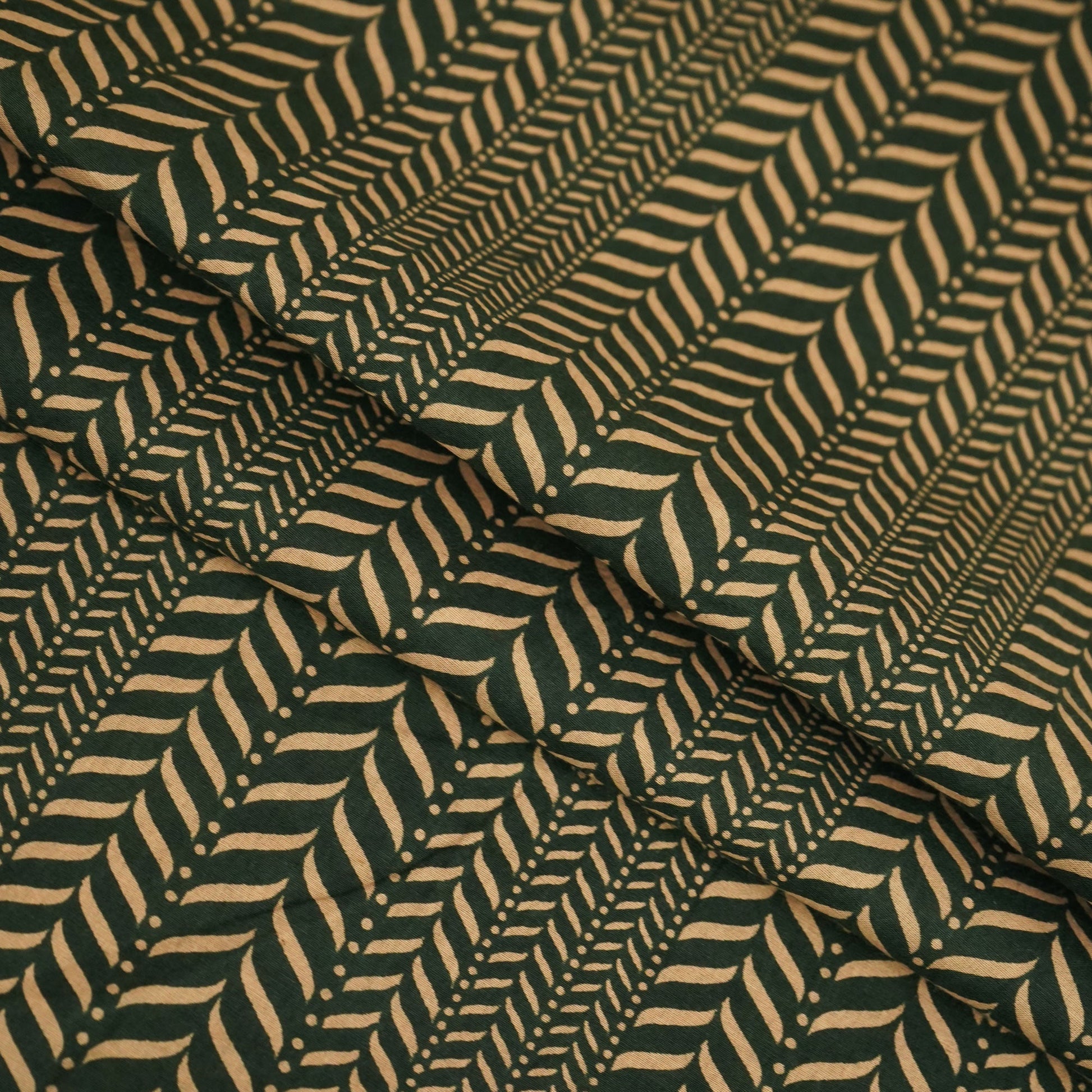 Green Bagru Print Cotton Fabric SCF-24206