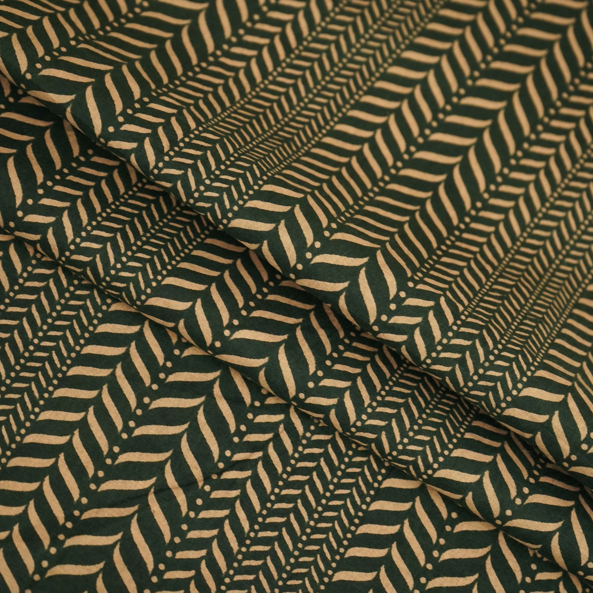 Green Bagru Print Cotton Fabric SCF-24206