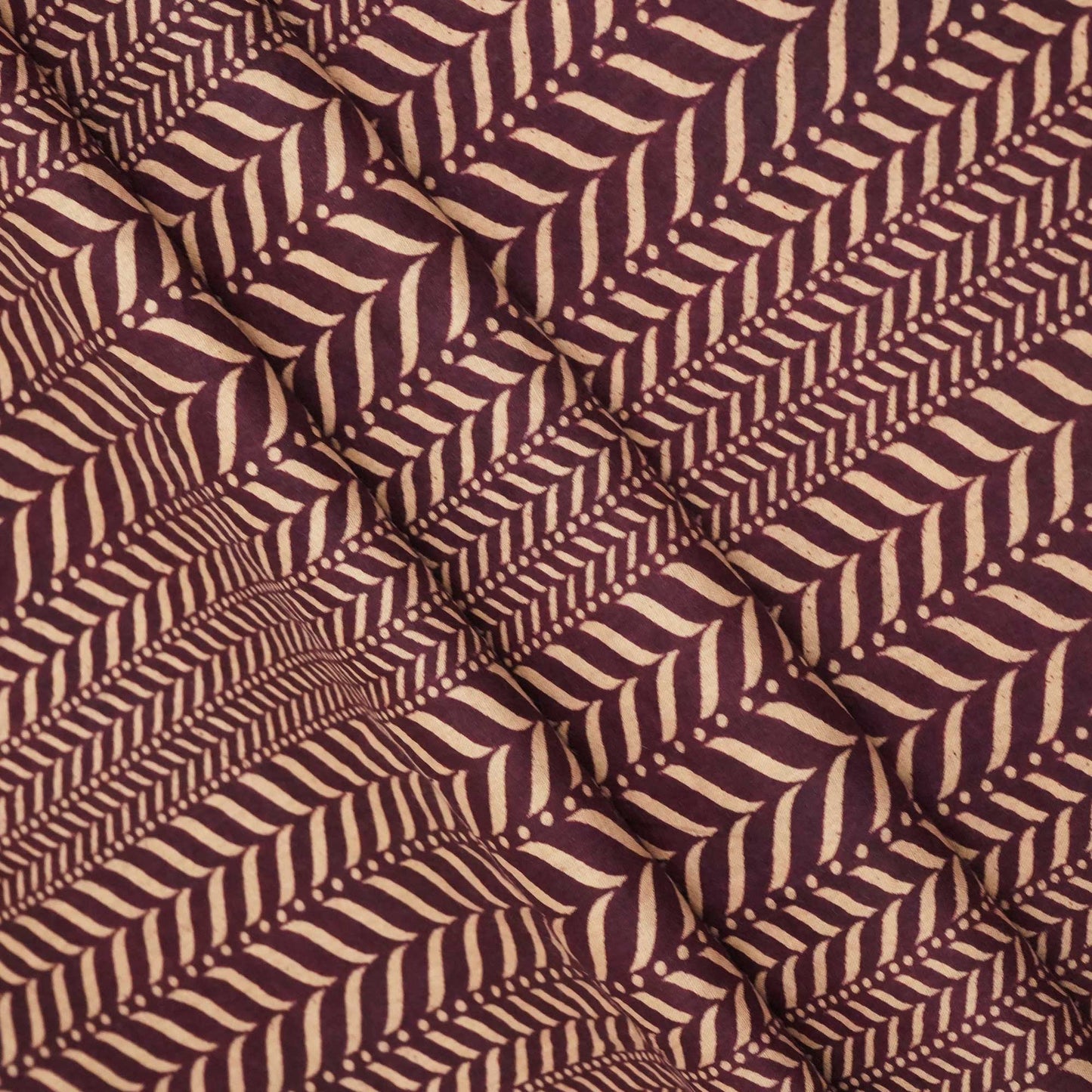 Wine Bagru Print Cotton Fabric SCF-24208