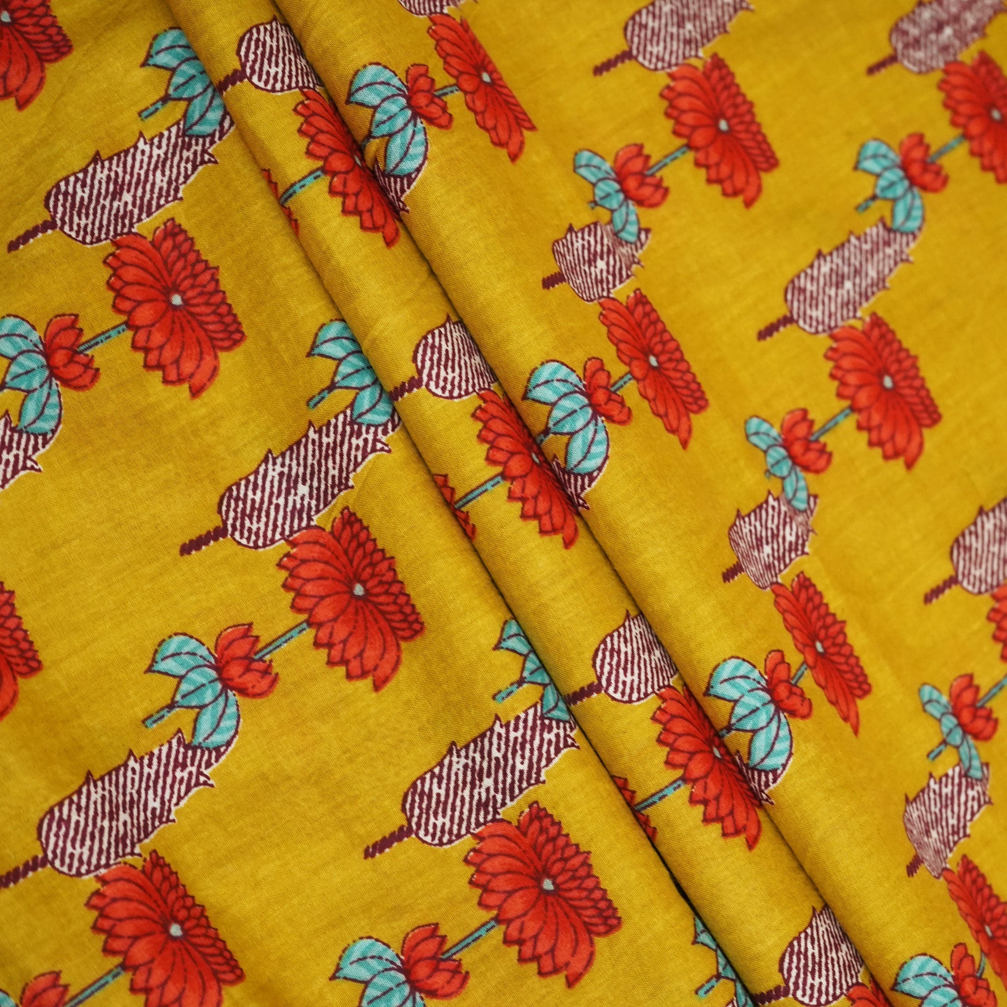 Green Bagru Print Cotton Fabric SCF-24212