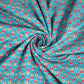 Blue Floral Print Cotton Fabric SCF-24213